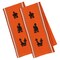 Contemporary Home Living Set of 2 Orange and Black Haunted Houses Printed Dishtowels 28"
